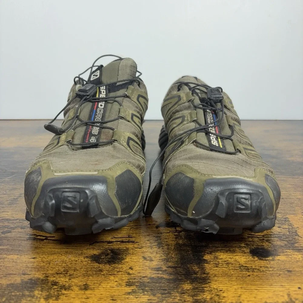 Salomon Speedcross 4 Trail Running Shoes Mens Sz 9 Green Black